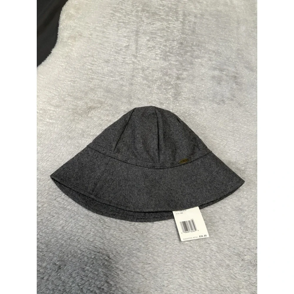 New Liz Claiborne Women's Gray Wool Blend‎ Bucket Hat NWT One Size